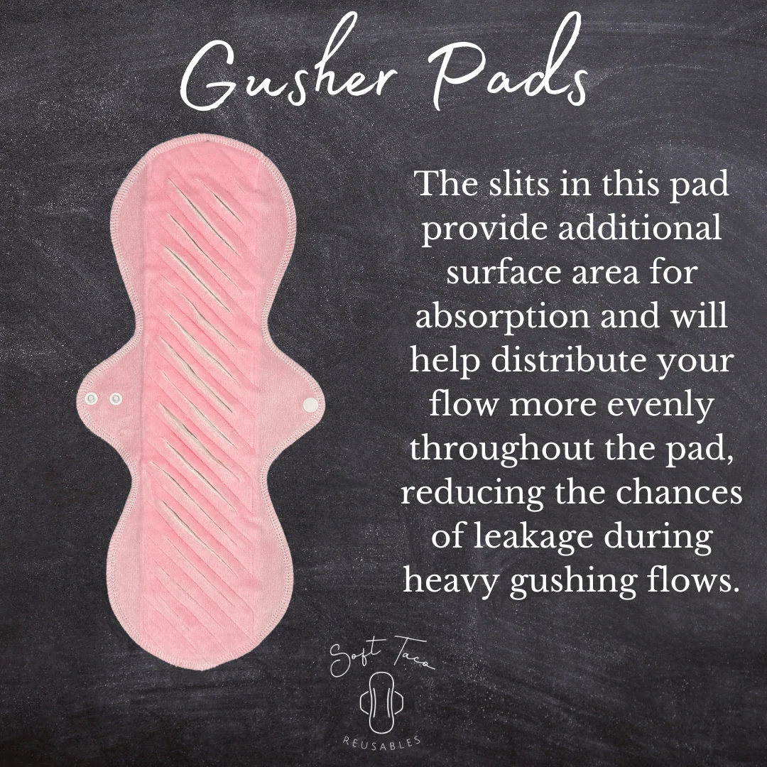 Asymmetric - 16" Velour Gusher - SINGLE PAD - Select your colour - Image 9