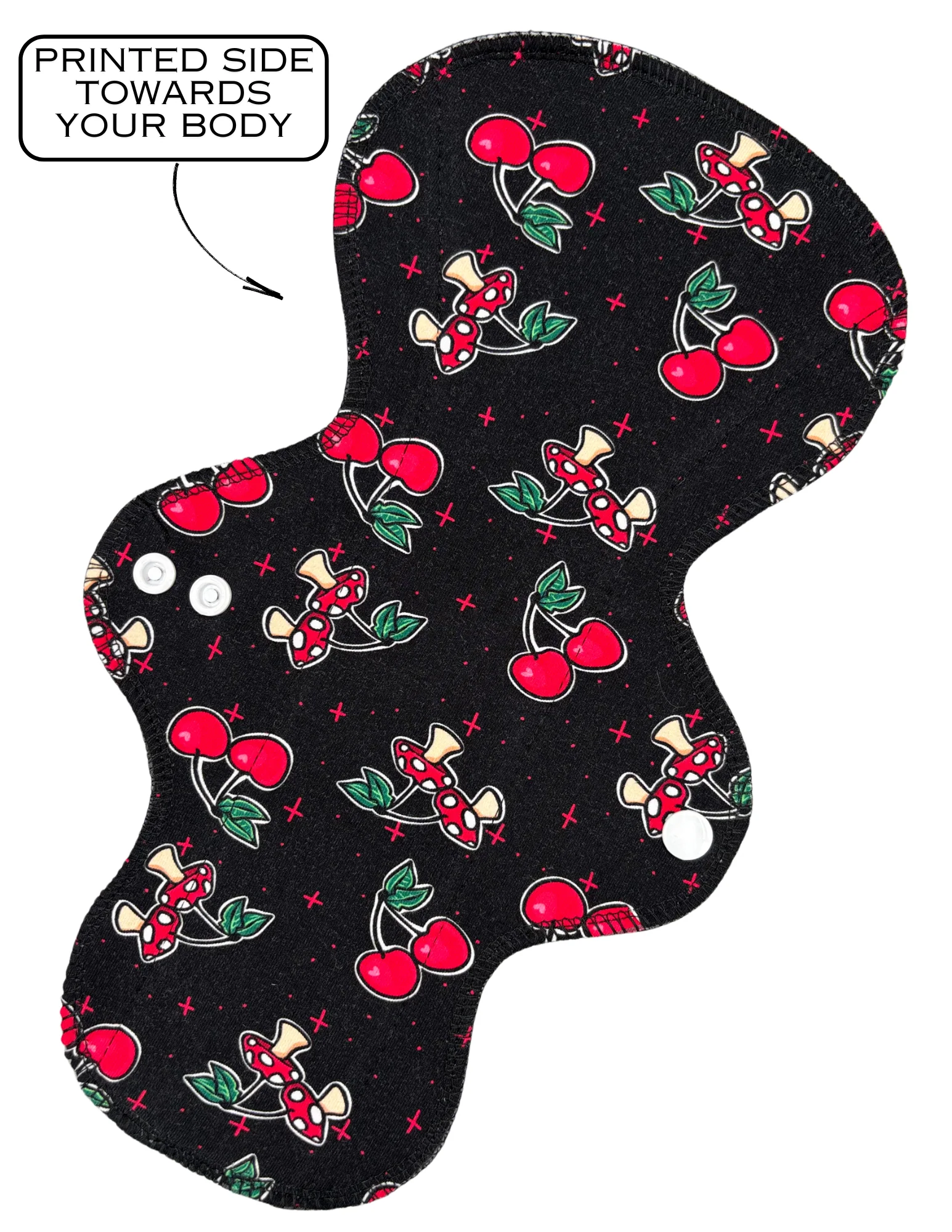 Asymmetric - Cherry Toadstool - SINGLE PAD - Select your size