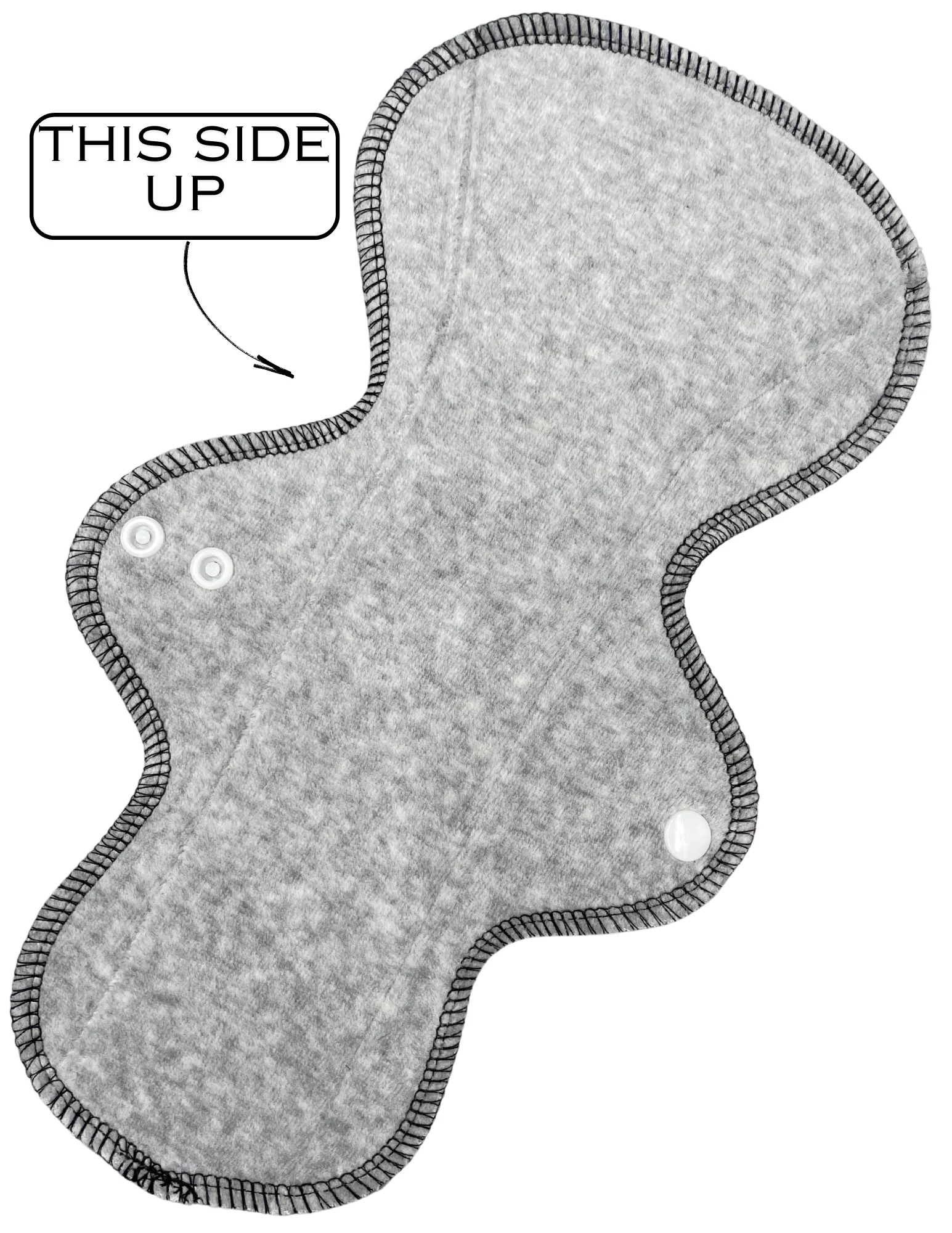 Asymmetric - Grey Velour - SINGLE PAD - Select your size