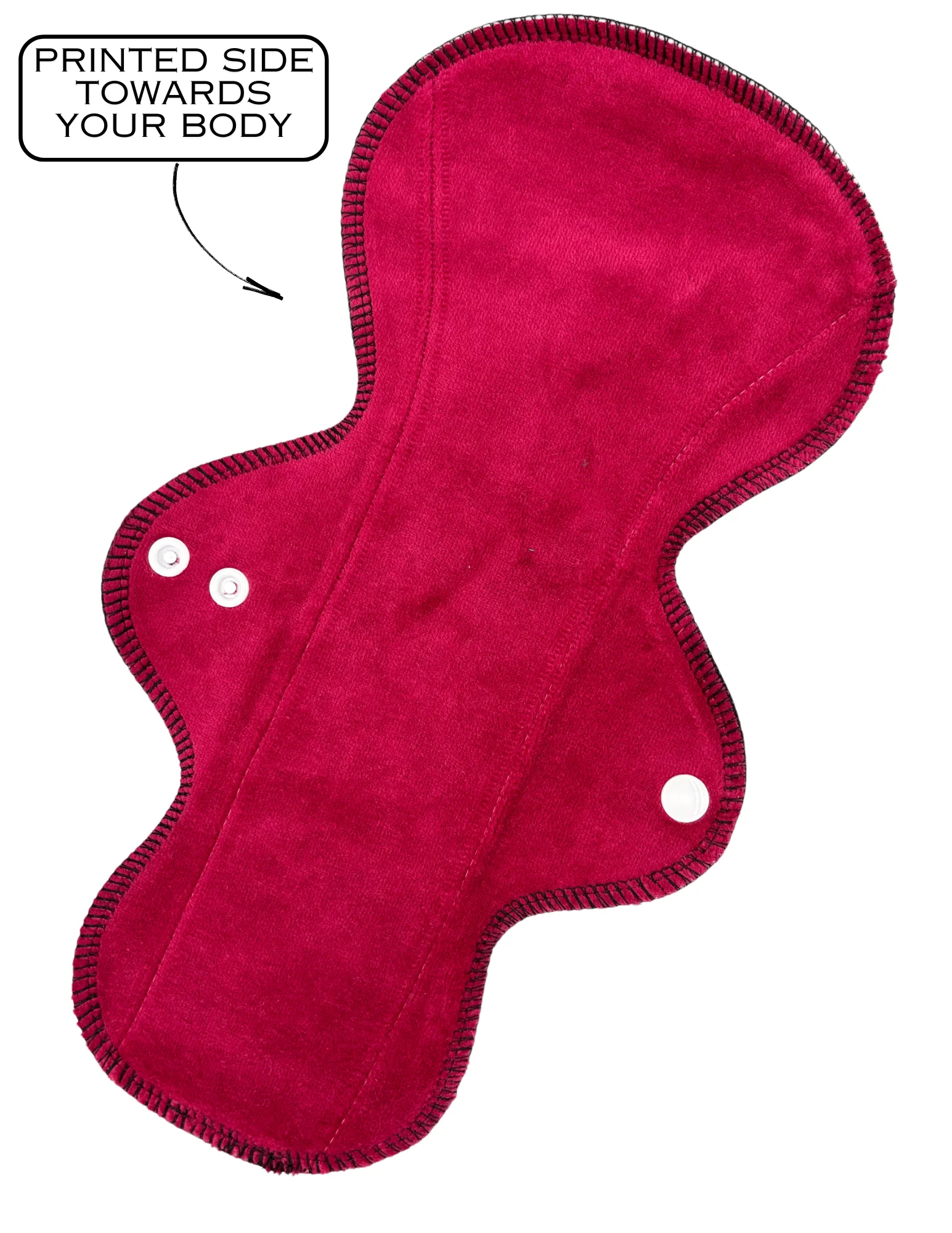 Asymmetric - Ruby Velour - SINGLE PAD - Select your size